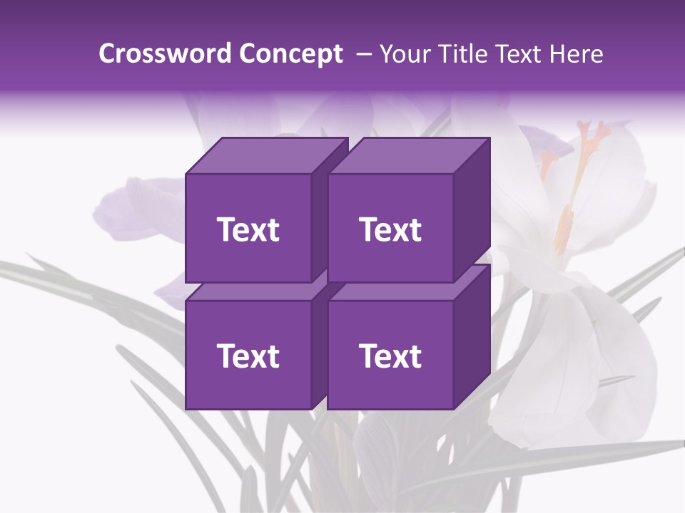 A Vase Filled With Purple And White Flowers PowerPoint Template