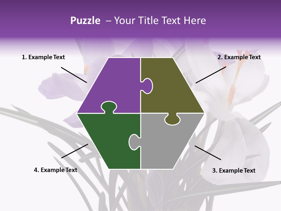 A Vase Filled With Purple And White Flowers PowerPoint Template