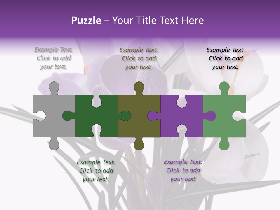 A Vase Filled With Purple And White Flowers PowerPoint Template