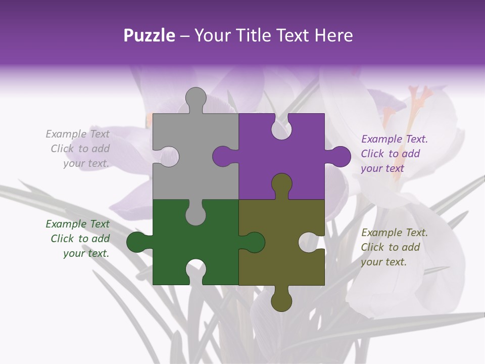 A Vase Filled With Purple And White Flowers PowerPoint Template