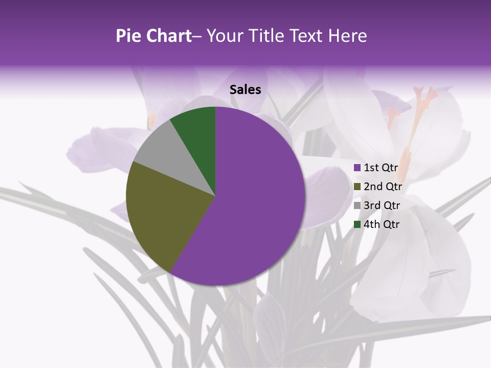 A Vase Filled With Purple And White Flowers PowerPoint Template