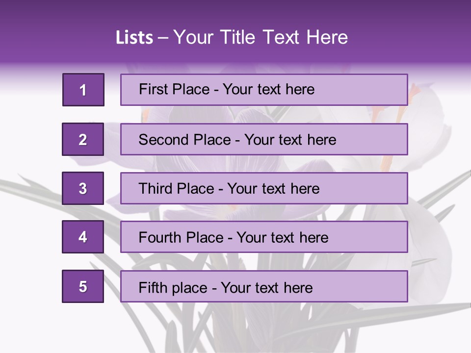 A Vase Filled With Purple And White Flowers PowerPoint Template