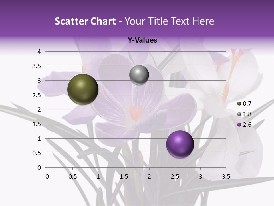 A Vase Filled With Purple And White Flowers PowerPoint Template