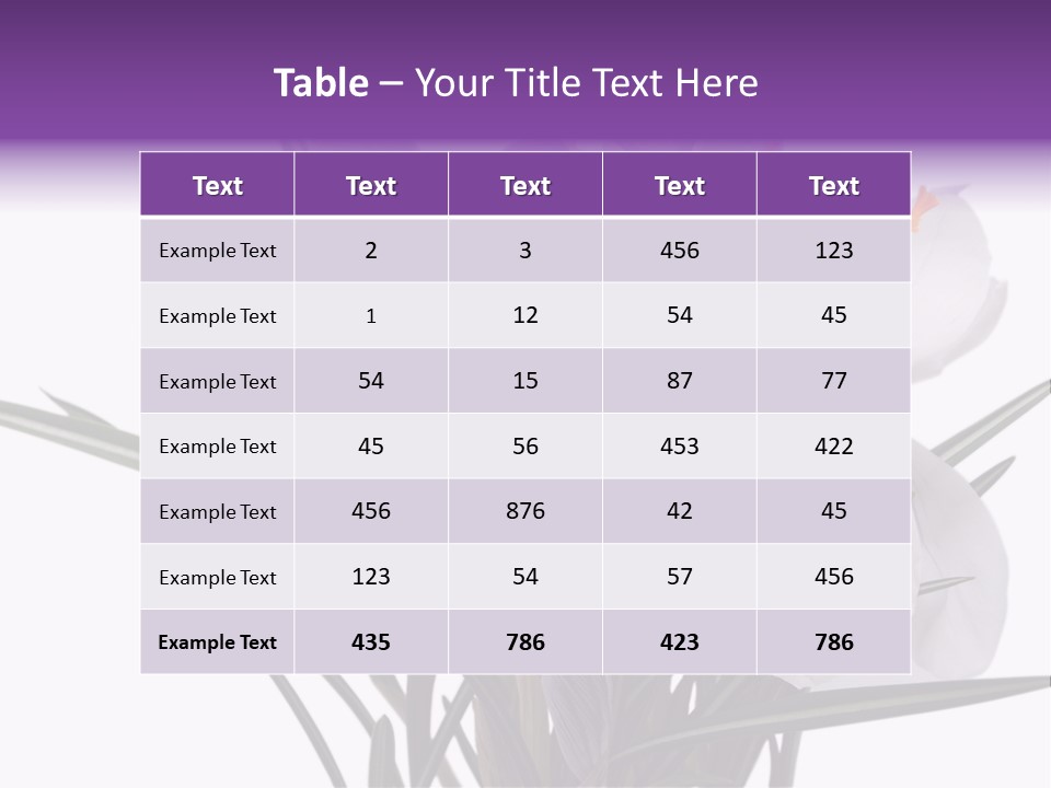 A Vase Filled With Purple And White Flowers PowerPoint Template