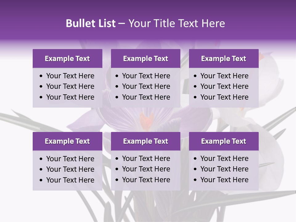 A Vase Filled With Purple And White Flowers PowerPoint Template