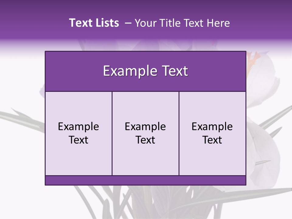 A Vase Filled With Purple And White Flowers PowerPoint Template