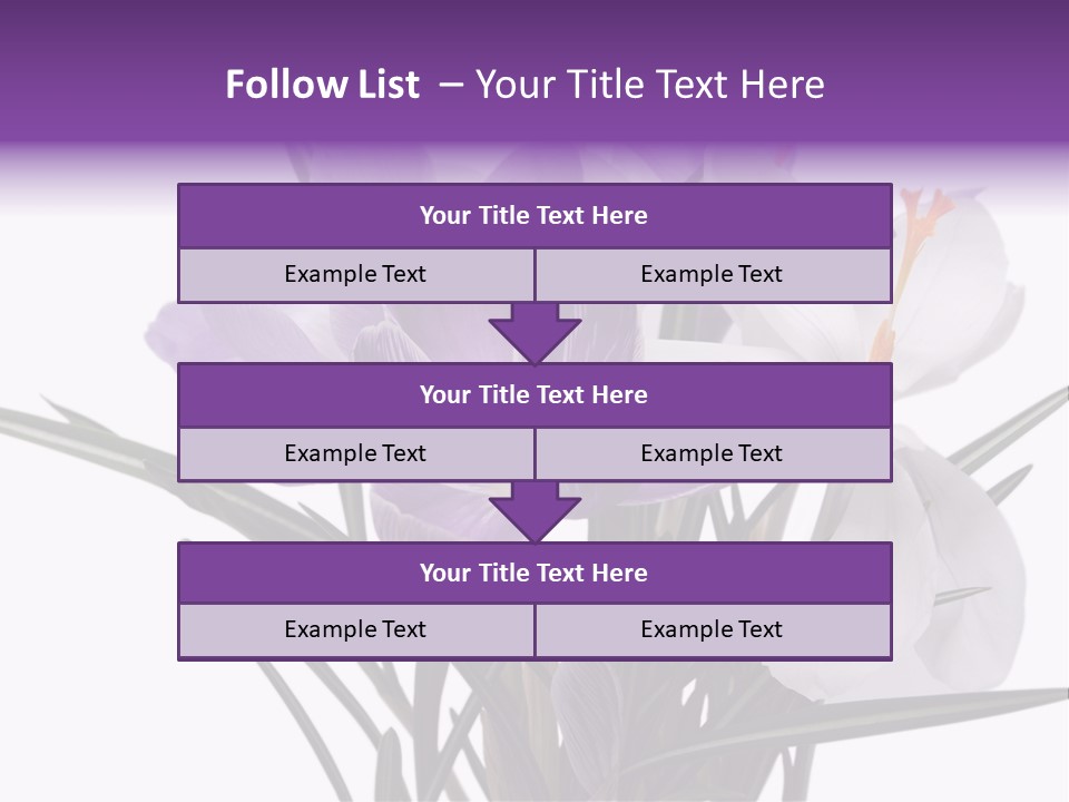 A Vase Filled With Purple And White Flowers PowerPoint Template