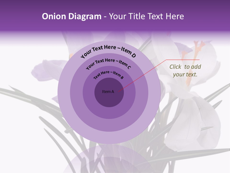 A Vase Filled With Purple And White Flowers PowerPoint Template