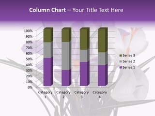 A Vase Filled With Purple And White Flowers PowerPoint Template