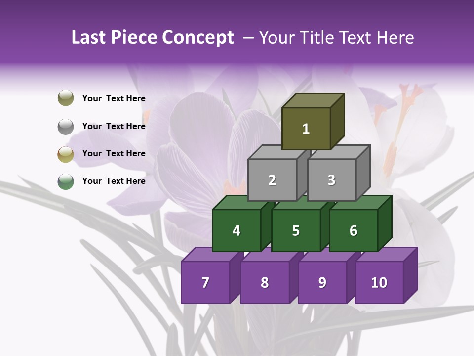 A Vase Filled With Purple And White Flowers PowerPoint Template
