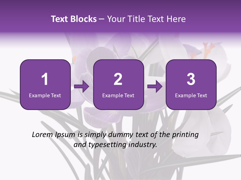 A Vase Filled With Purple And White Flowers PowerPoint Template