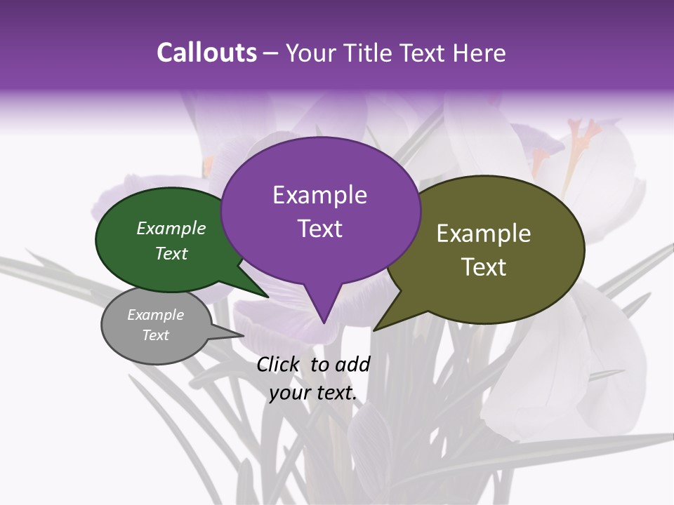 A Vase Filled With Purple And White Flowers PowerPoint Template