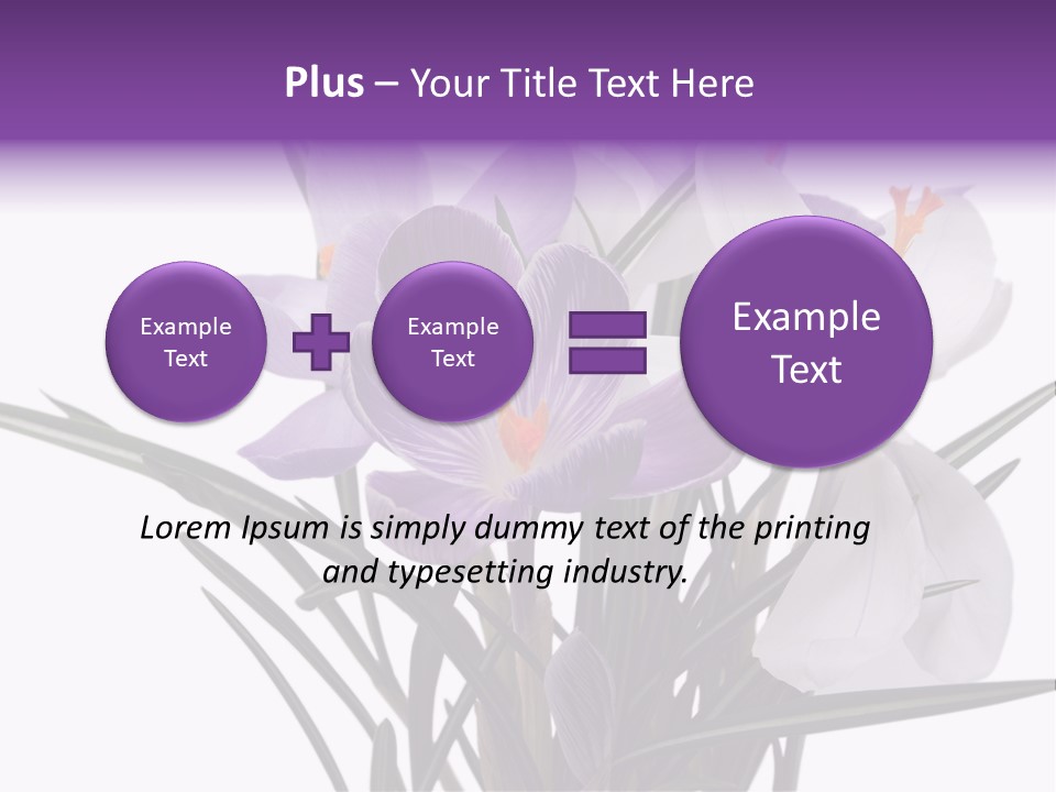 A Vase Filled With Purple And White Flowers PowerPoint Template
