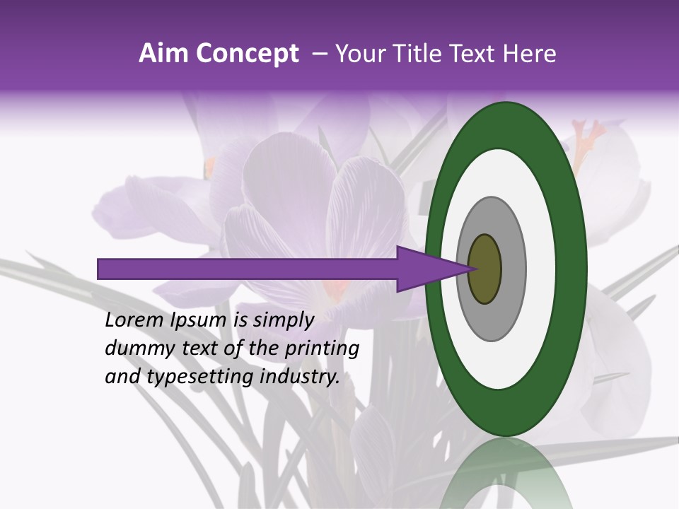 A Vase Filled With Purple And White Flowers PowerPoint Template