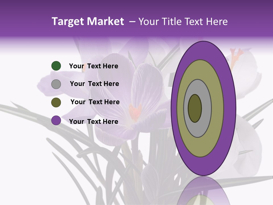 A Vase Filled With Purple And White Flowers PowerPoint Template