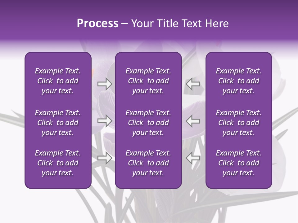 A Vase Filled With Purple And White Flowers PowerPoint Template