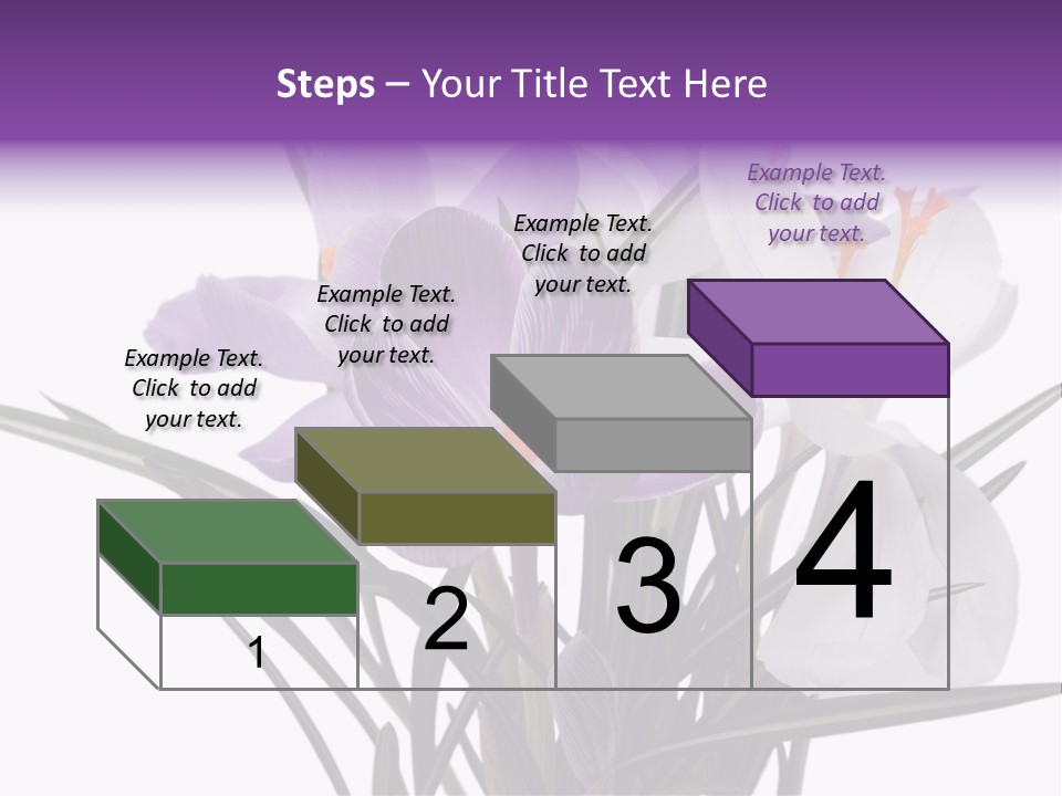 A Vase Filled With Purple And White Flowers PowerPoint Template