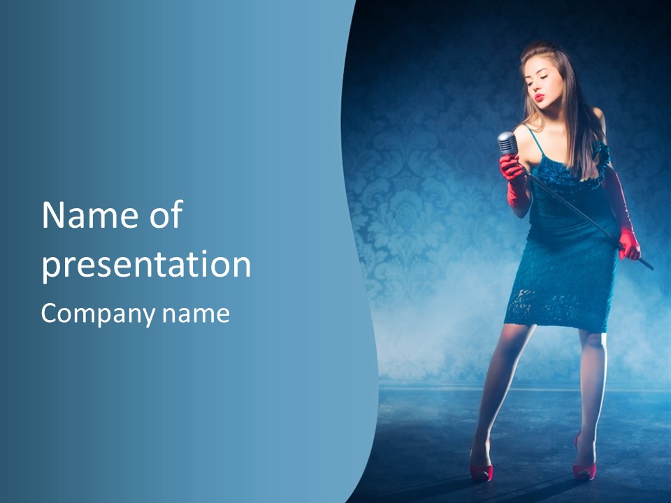 Music Fashion Dress PowerPoint Template