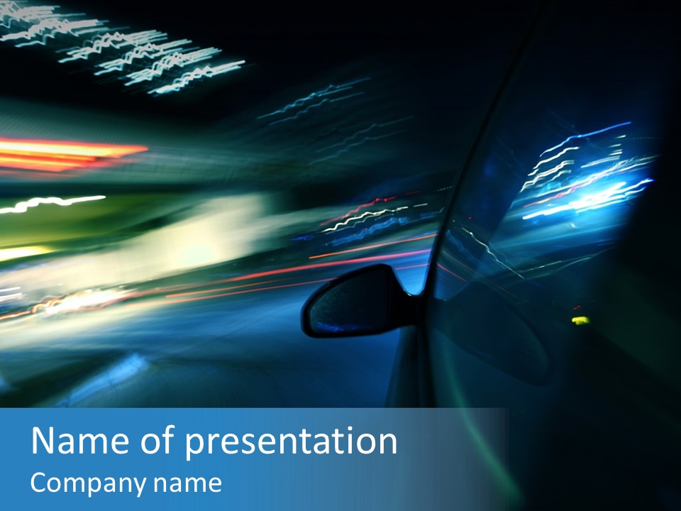 Accelerated Asphalt Traffic PowerPoint Template