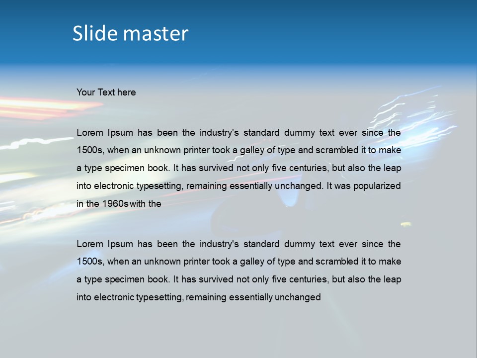 Accelerated Asphalt Traffic PowerPoint Template