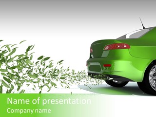 Isolated Ecologic Leaves PowerPoint Template