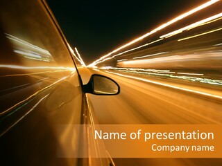 Speedy Automobile Town PowerPoint Template