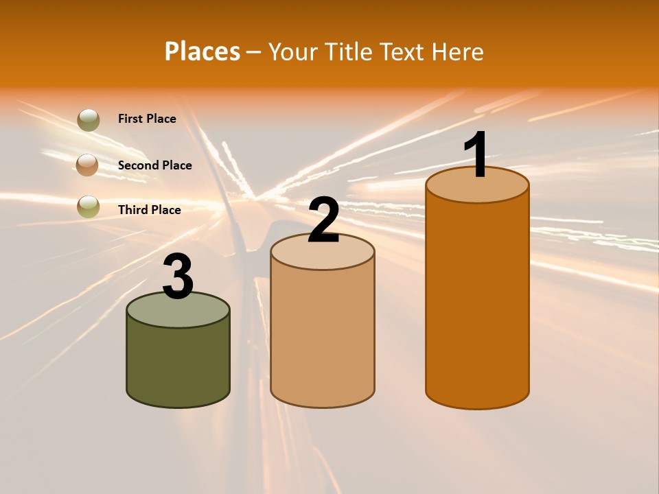 Speedy Automobile Town PowerPoint Template