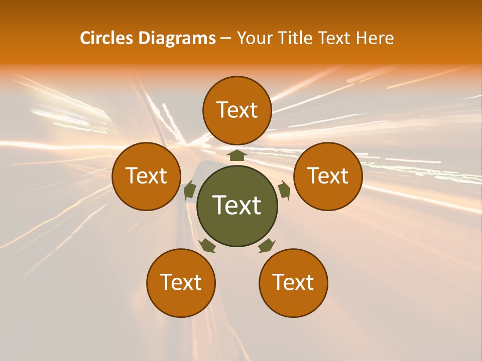 Speedy Automobile Town PowerPoint Template