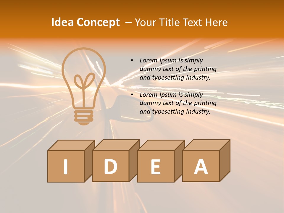 Speedy Automobile Town PowerPoint Template