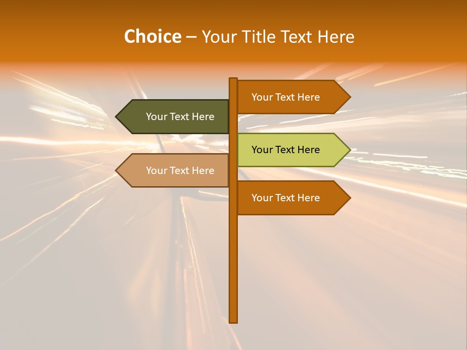 Speedy Automobile Town PowerPoint Template
