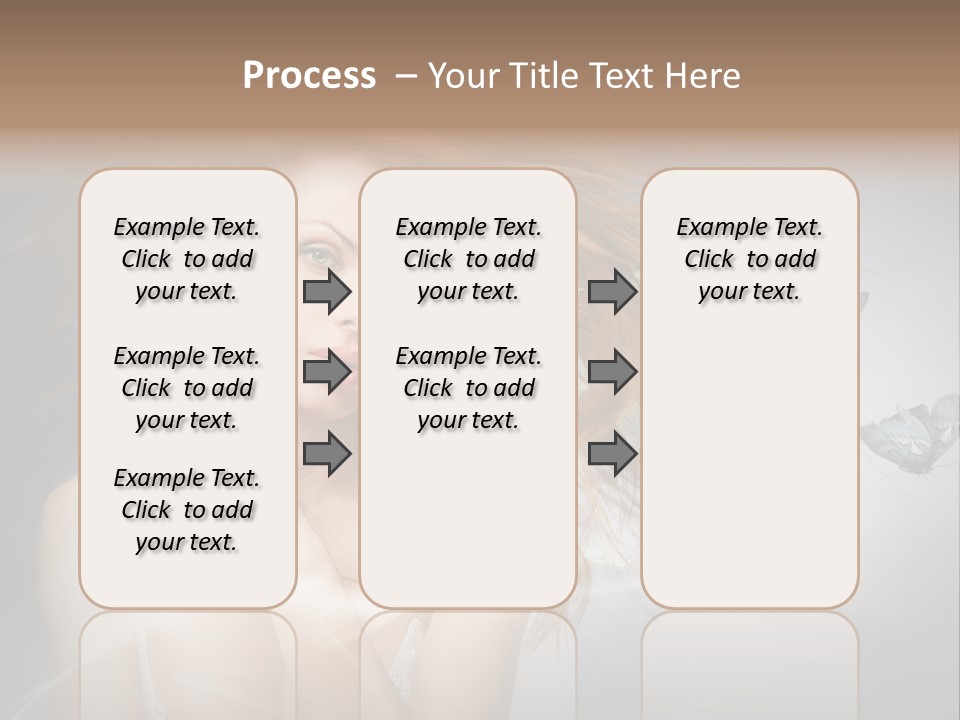 A Beautiful Woman With Butterflies Flying Around Her PowerPoint Template