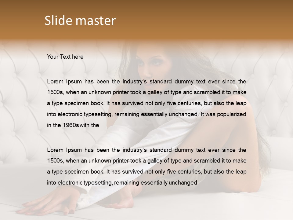 Nude Shy Shapely PowerPoint Template
