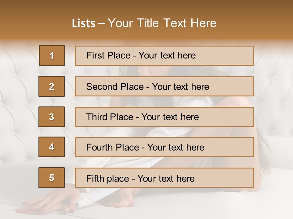 Nude Shy Shapely PowerPoint Template