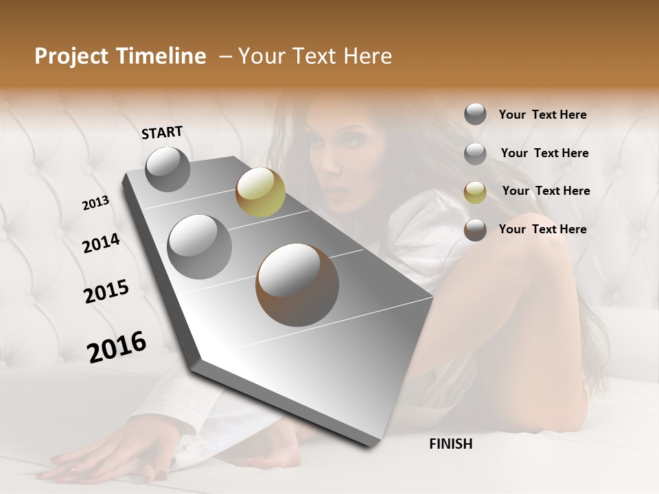 Nude Shy Shapely PowerPoint Template