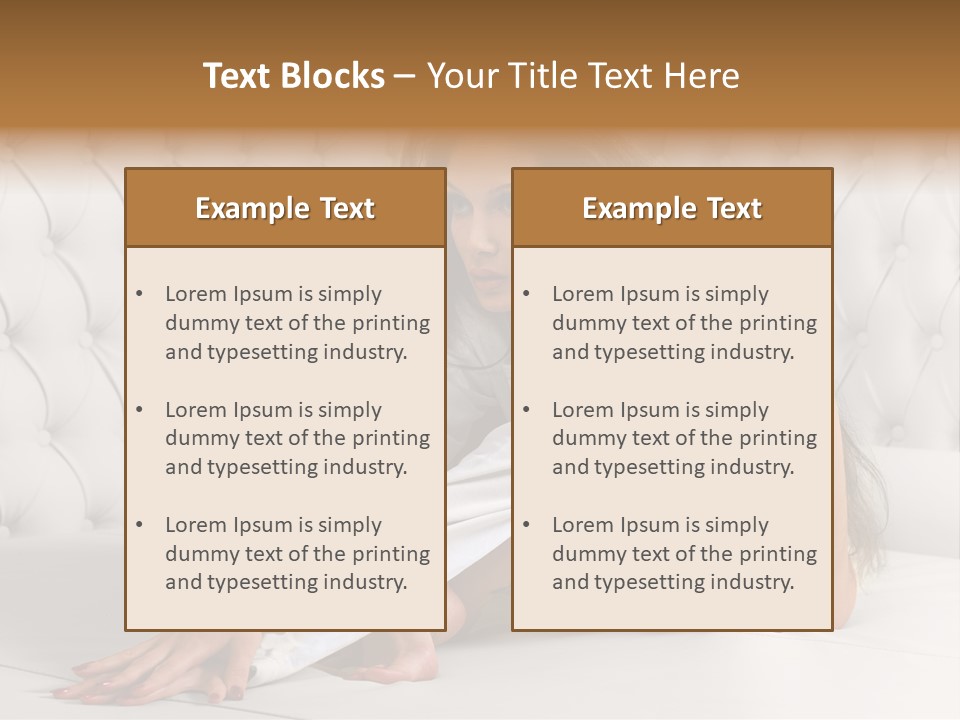 Nude Shy Shapely PowerPoint Template
