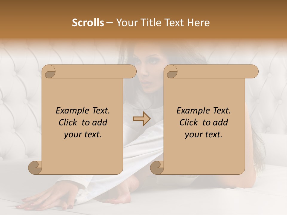 Nude Shy Shapely PowerPoint Template