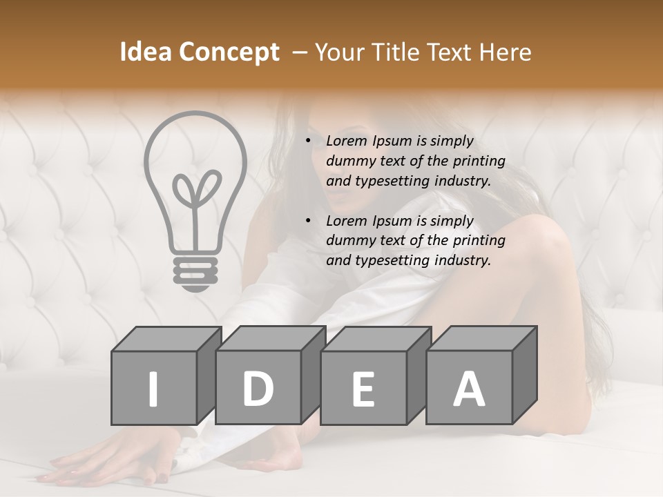 Nude Shy Shapely PowerPoint Template