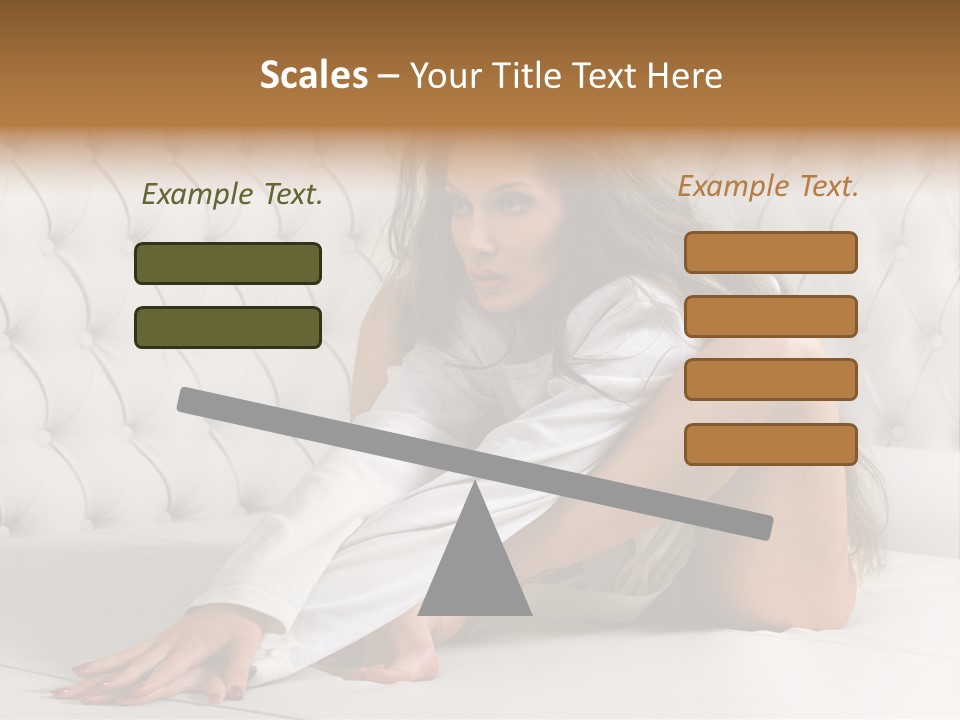 Nude Shy Shapely PowerPoint Template