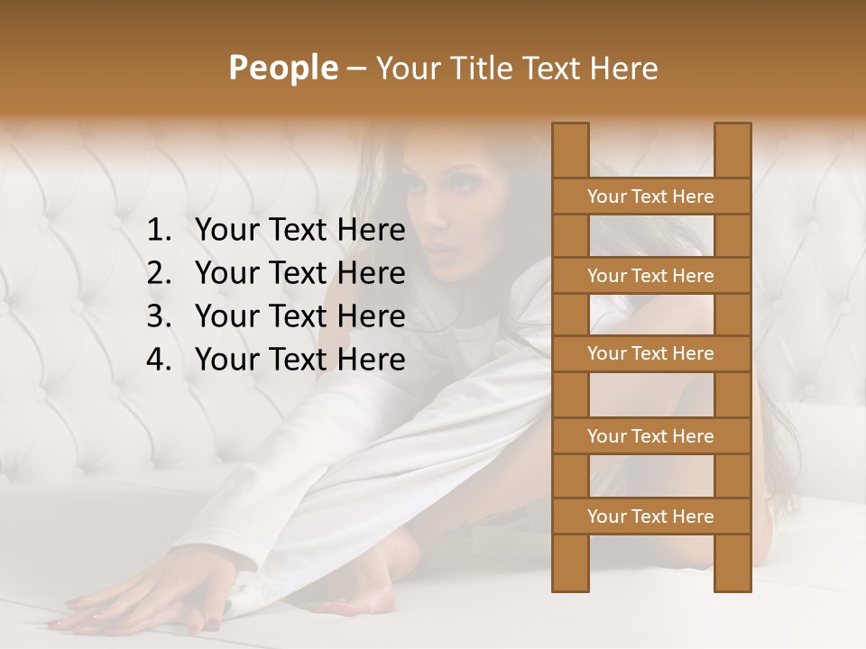 Nude Shy Shapely PowerPoint Template