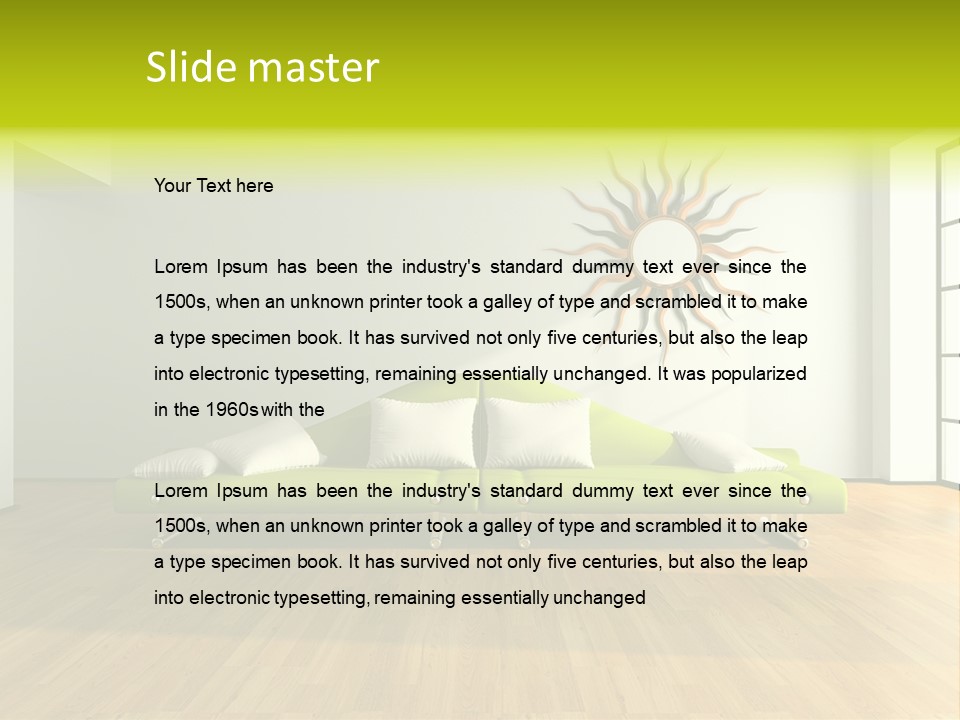 Drawingroom Shade Decor PowerPoint Template