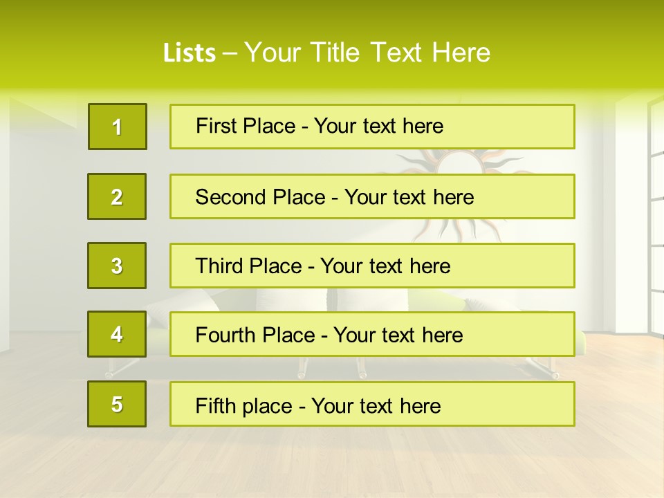 Drawingroom Shade Decor PowerPoint Template