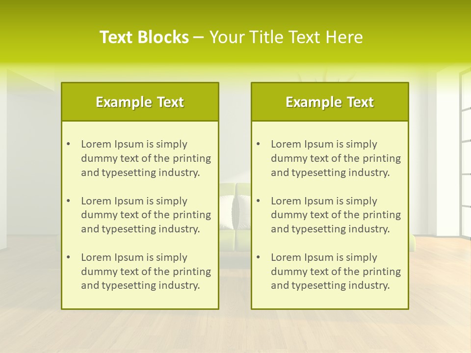 Drawingroom Shade Decor PowerPoint Template