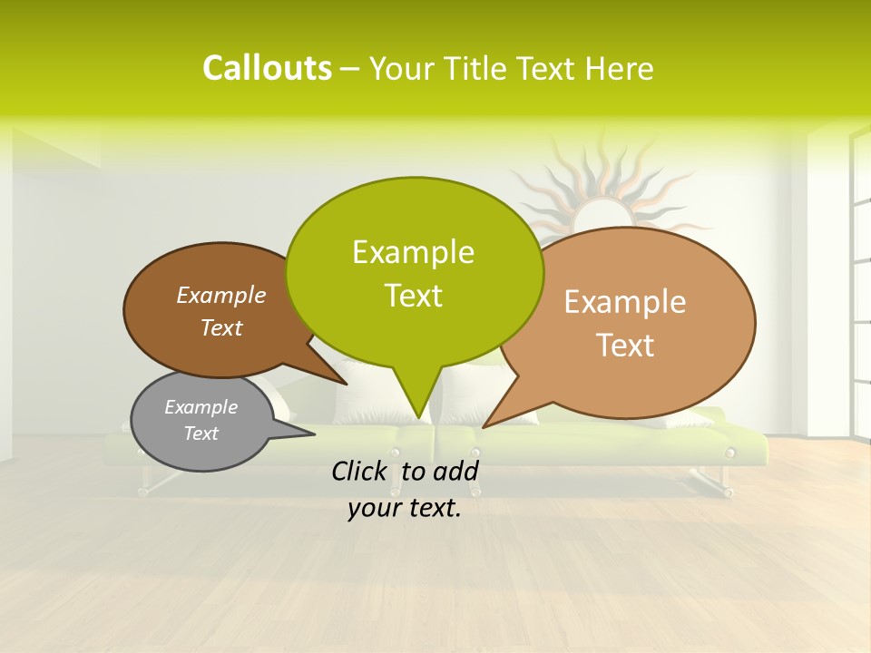 Drawingroom Shade Decor PowerPoint Template
