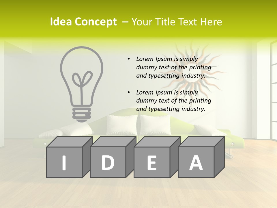 Drawingroom Shade Decor PowerPoint Template