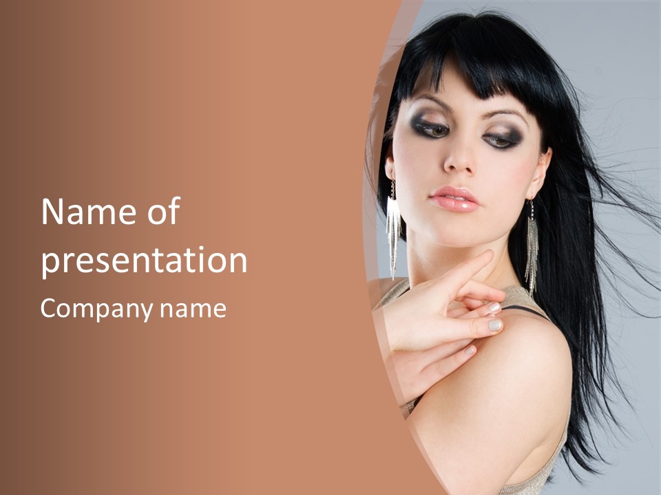 Lips Girl Female PowerPoint Template