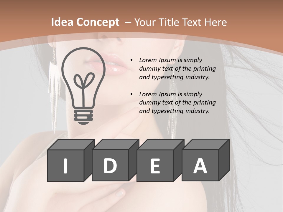 Lips Girl Female PowerPoint Template