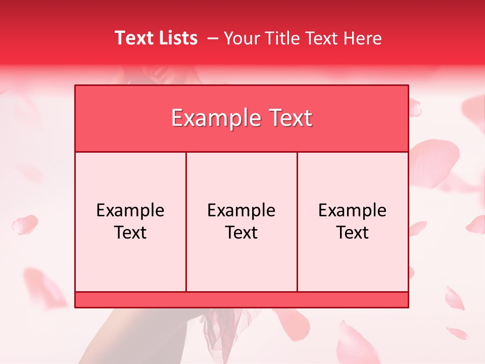 A Pregnant Woman In A Red Dress With Petals Around Her PowerPoint Template