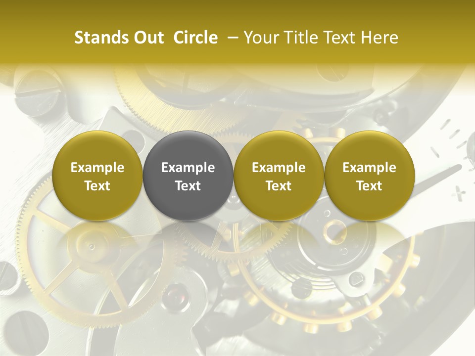 Watch Wheel Circle PowerPoint Template