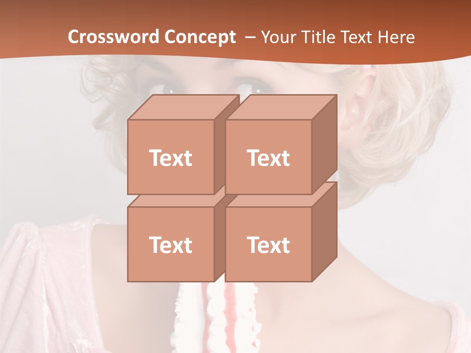 Person Blond Alone PowerPoint Template