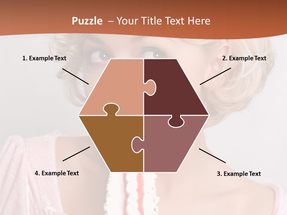 Person Blond Alone PowerPoint Template